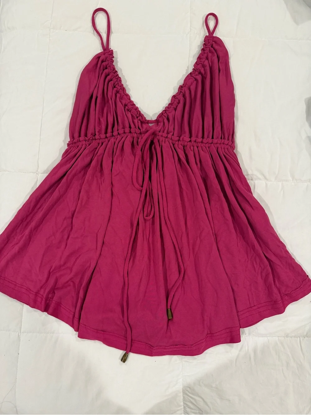 Free People Magenta Spaghetti Strap Tank